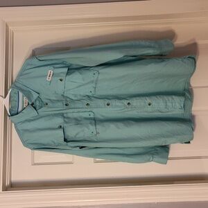 EUC Men's Magellan Long Sleeve Button Down Shirt, Size L, Green